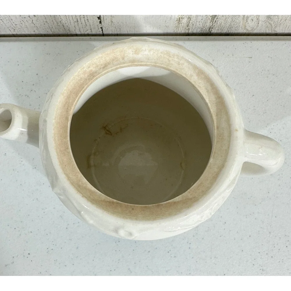 Porcelier‎ Vintage Porcelain Teapot Sailboat Nautical Beach Coastal Made in USA